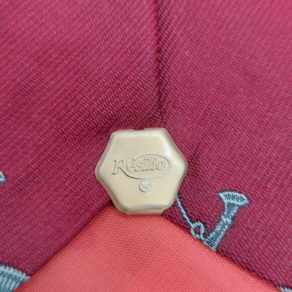 Resilio Necktie Red Gold Horn Pattern Fox Hunting Solk - Picture 5 of 9